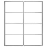 PAX Pair of sliding door frames & rail, aluminum, 200x236 cm