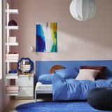 PILTANDVINGE Comforter cover and pillowcase, blue, 150x200/50x80 cm