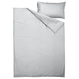 PILTANDVINGE Comforter cover and pillowcase, gray, 150x200/50x80 cm