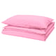 PILTANDVINGE Comforter cover and pillowcase, pink, 150x200/50x80 cm