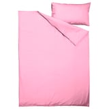 PILTANDVINGE Comforter cover and pillowcase, pink, 150x200/50x80 cm