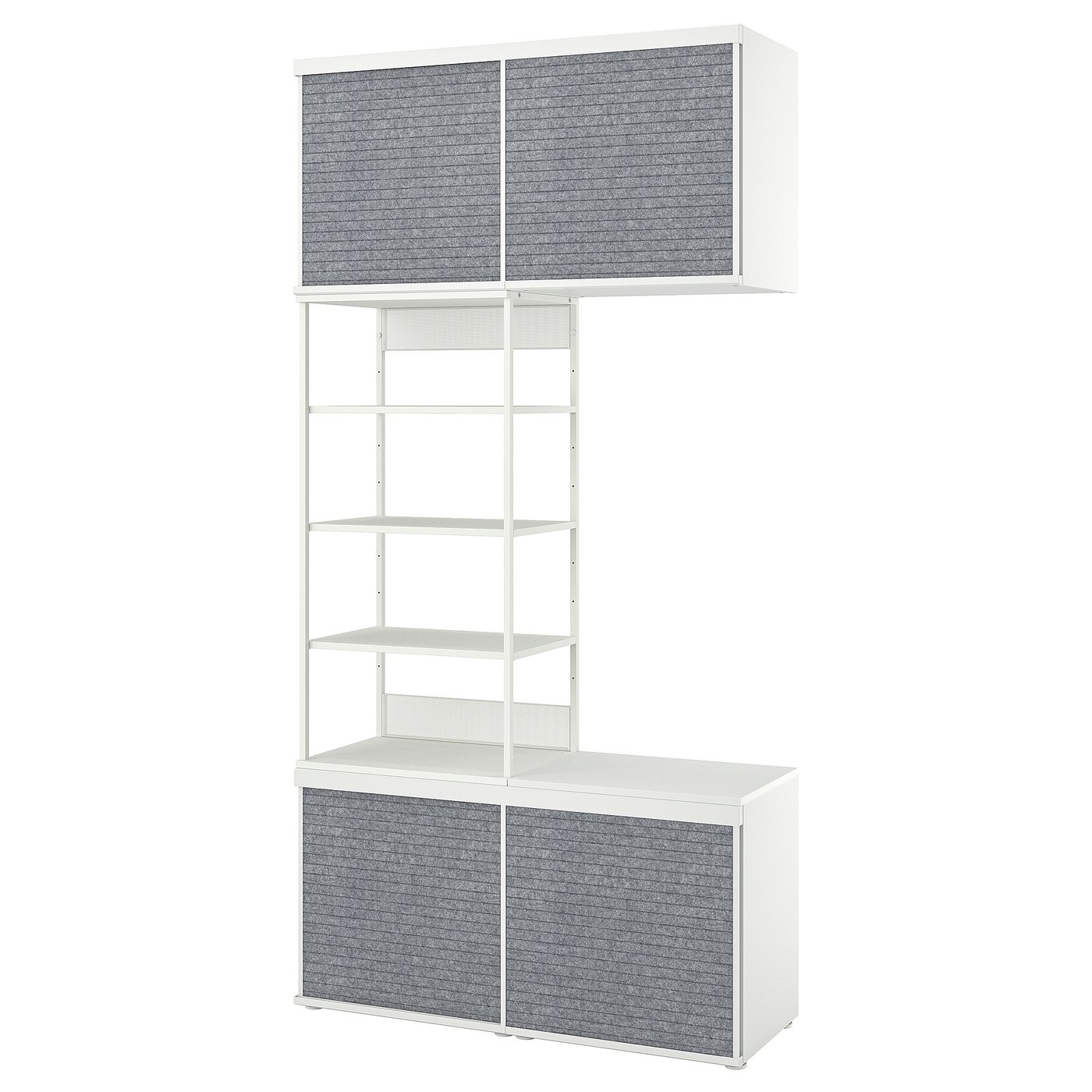 PLATSA open wardrobe w 4 sliding doors - IKEA