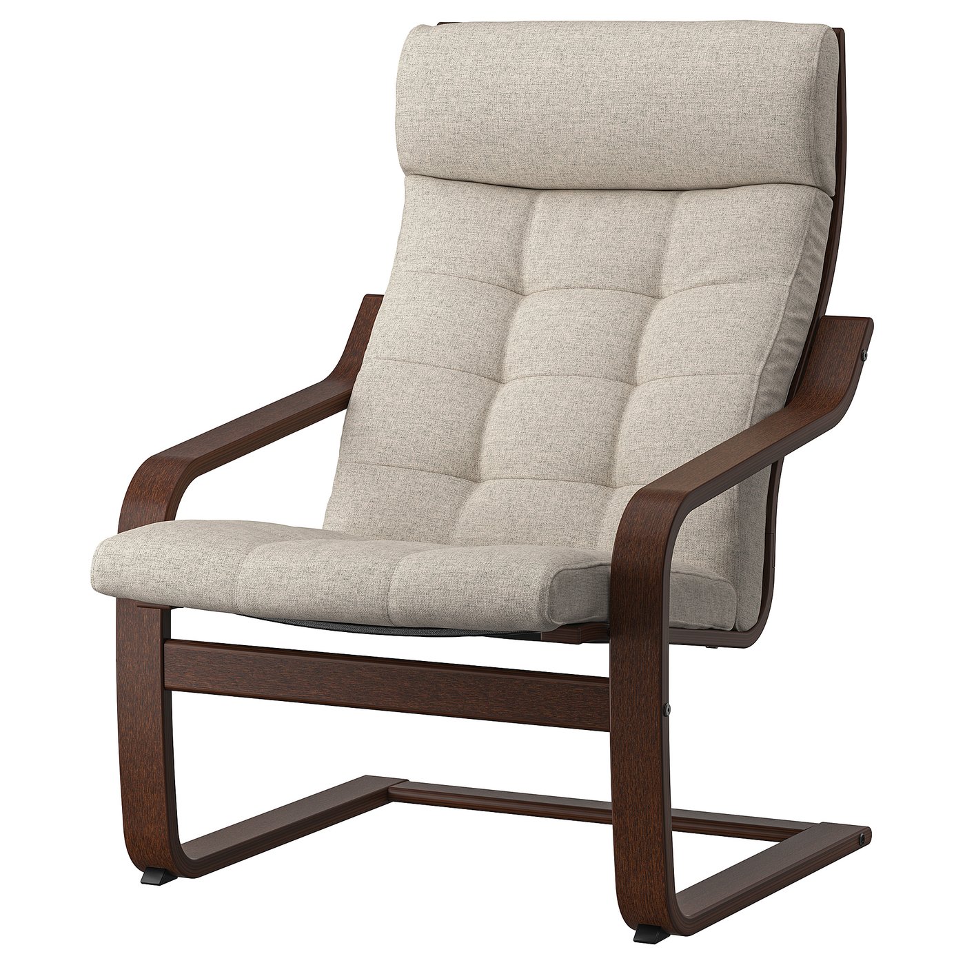 POÄNG Armchair brown/Gunnared beige