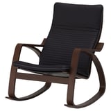 POÄNG Rocking chair, brown/Knisa black