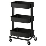 RÅSKOG Utility cart, black, 35x45x77 cm