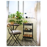 RÅSKOG Utility cart, black, 35x45x77 cm