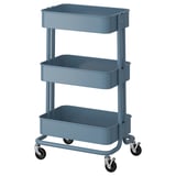 RÅSKOG Utility cart, gray-blue, 35x45x77 cm