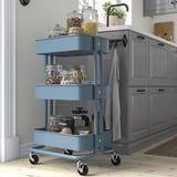 RÅSKOG Utility cart, gray-blue, 35x45x77 cm