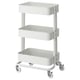 RÅSKOG Utility cart, white, 35x45x77 cm