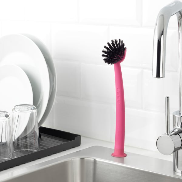 RINNIG dish brush, pink IKEA