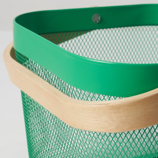 RISATORP Wire basket, dark green, 25x26x18 cm