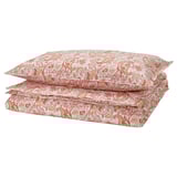 RODGERSIA Comforter cover and pillowcase, pink/white, 150x200/50x80 cm
