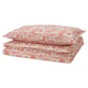 RODGERSIA Comforter cover and pillowcase, pink/white, 150x200/50x80 cm