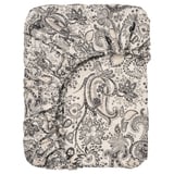RODGERSIA Fitted sheet, gray/white, 120x200 cm