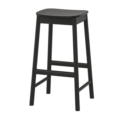 RÖNNINGE Bar stool, black, 75 cm