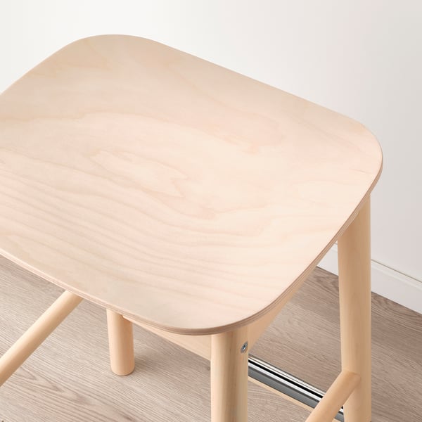 RÖNNINGE Bar stool, counter height/birch, 63 cm