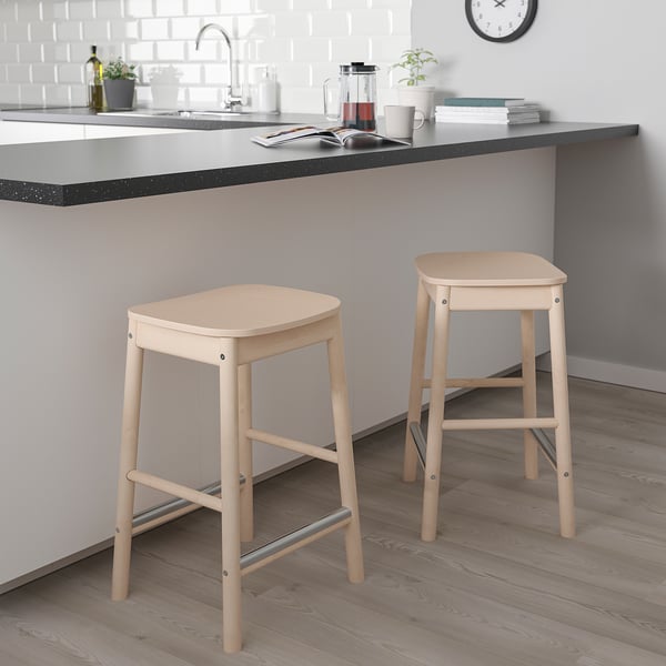 RÖNNINGE Bar stool, counter height/birch, 63 cm