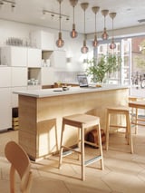 RÖNNINGE Bar stool, counter height/birch, 63 cm