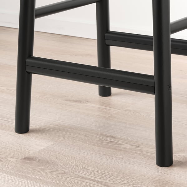 RÖNNINGE Bar stool, counter height/black, 63 cm