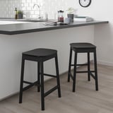 RÖNNINGE Bar stool, counter height/black, 63 cm