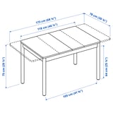 RÖNNINGE Extendable table, birch, 118/173x78 cm