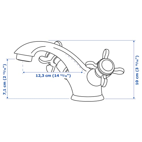 Illustration with measurements for the product: RUNSKÄR.