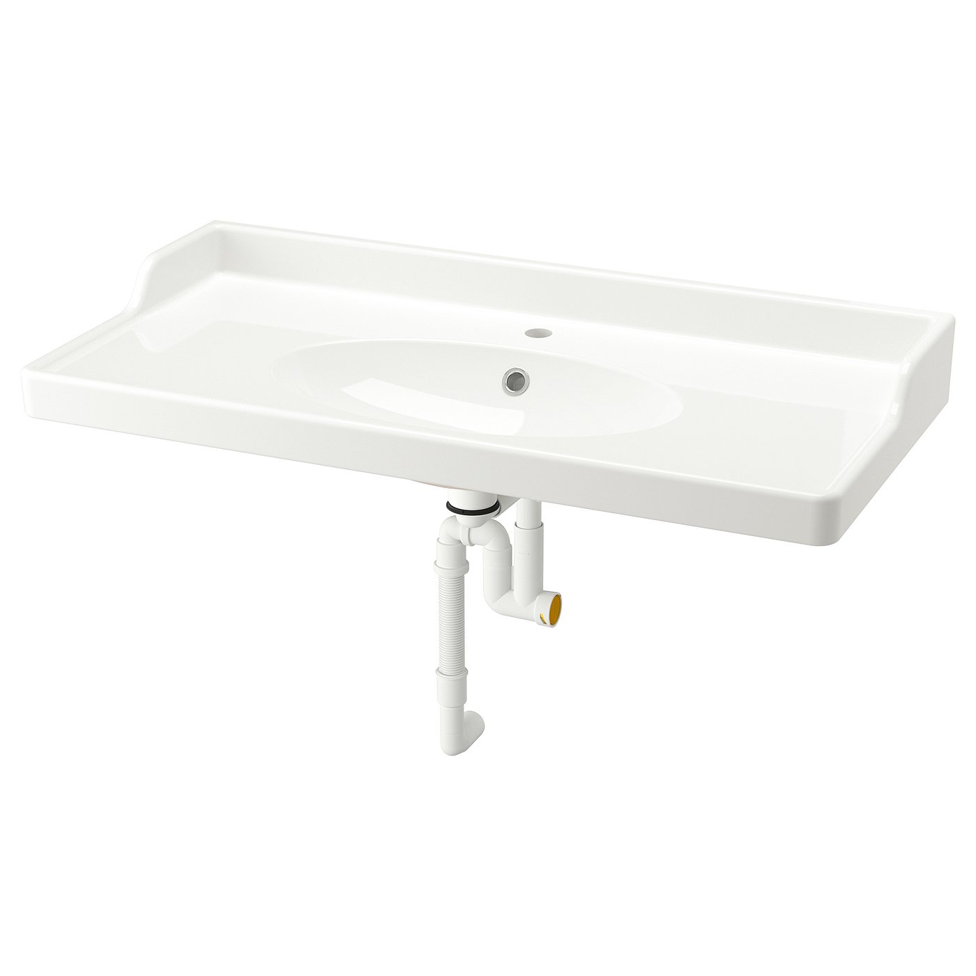 RUTSJÖN Sink with water trap white IKEA