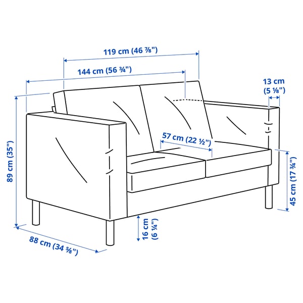 SALTSJÖBADEN Compact loveseat, Blekinge white