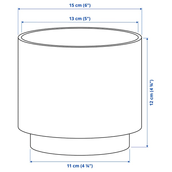 SANDKÖRSBÄR Plant pot, indoor/outdoor/beige, 12 cm