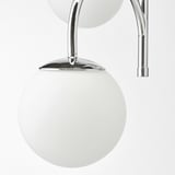 SIMRISHAMN Pendant lamp, 3-armed, chrome plated/opal glass, 55 cm