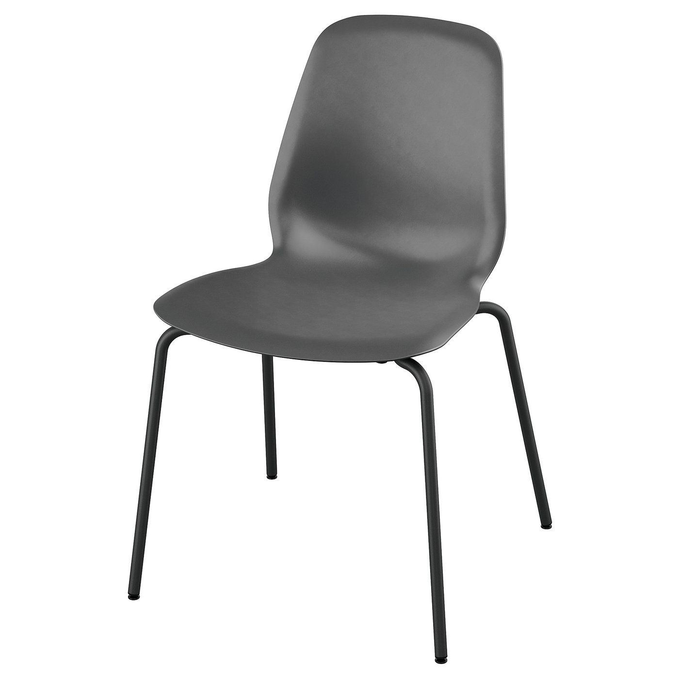 SKÅLSTA Chair, plastic black/tubular metal/black-gray