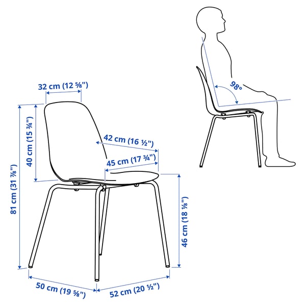 SKÅLSTA Chair, plastic black/tubular metal/black-gray