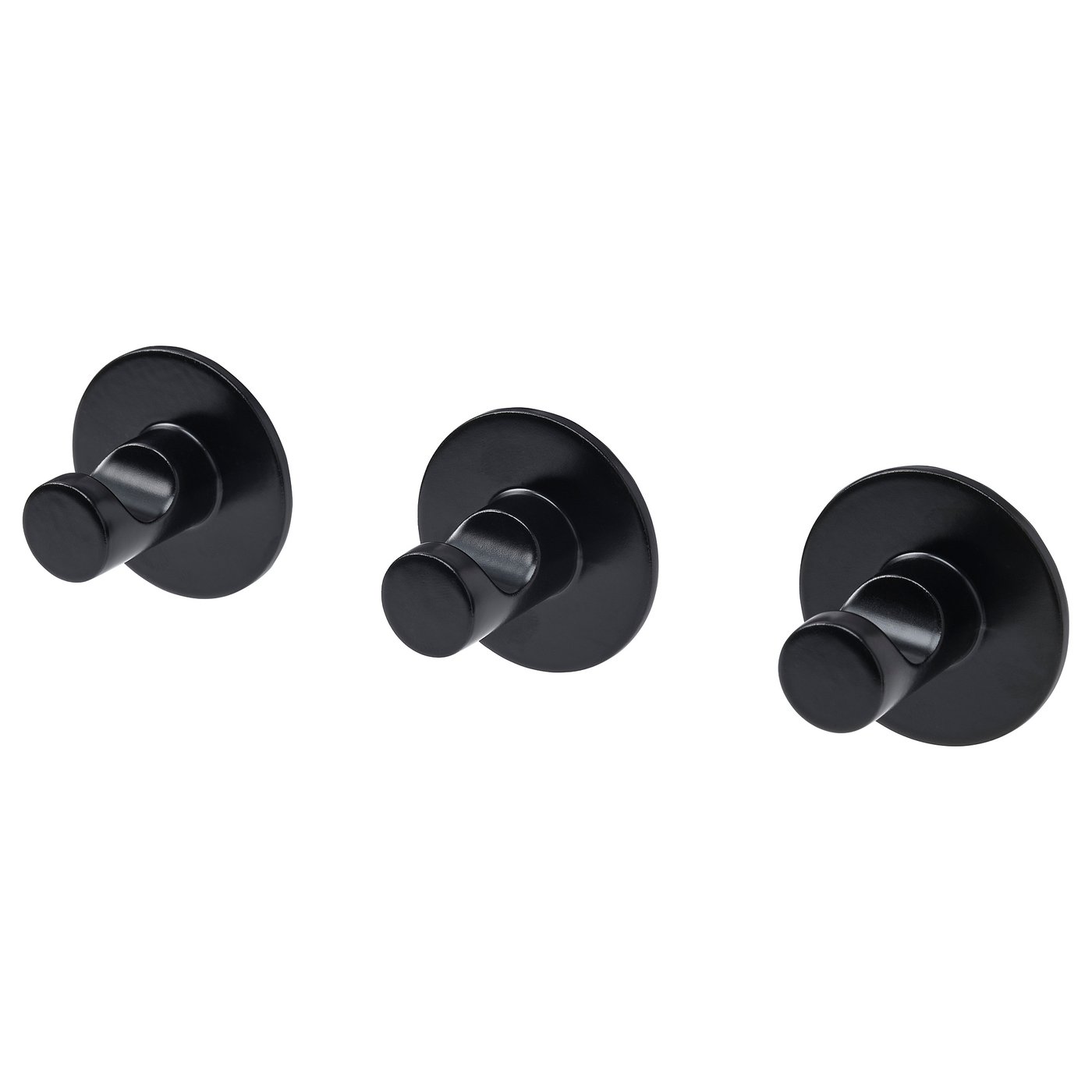 SKOGHALL hook, self-adhesive, black - IKEA