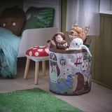 SKOGSDUVA Storage bag, forest animal pattern/multicolor