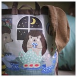 SKOGSDUVA Storage bag, forest animal pattern/multicolor
