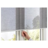 SKOGSKLÖVER Roller blind, gray, 100x195 cm
