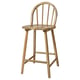 SKOGSTA Bar stool with backrest, counter height acacia, 62 cm