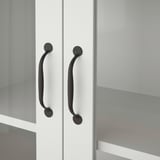 SKRUVBY Cabinet with glass doors, white, 70x90 cm