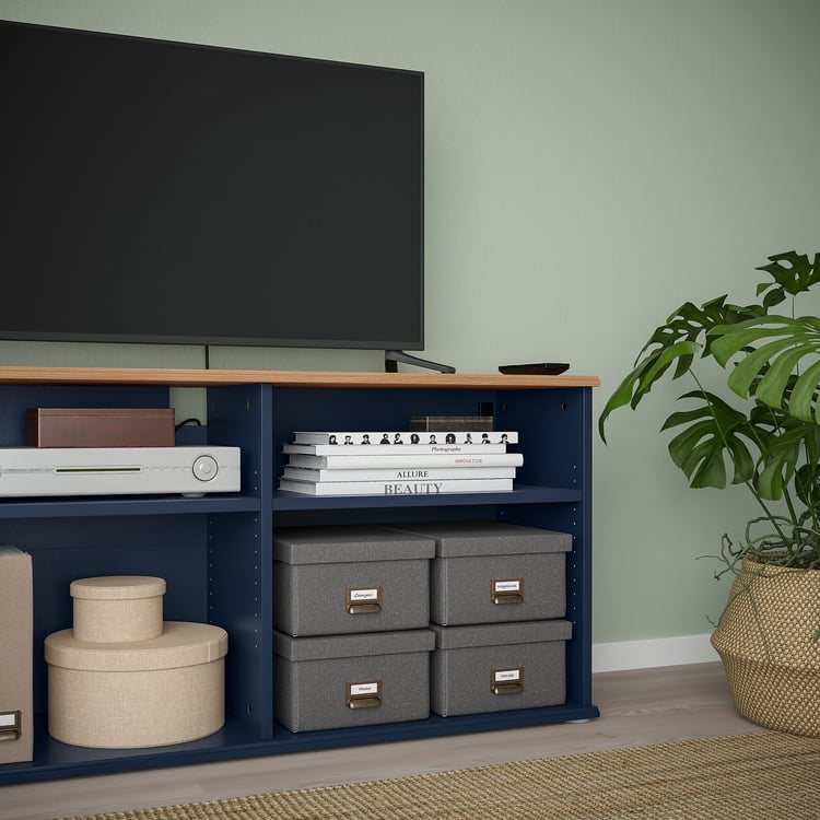 SKRUVBY TV unit, blackblue, 118x38x60 cm (461/2x143/4x235/8") IKEA