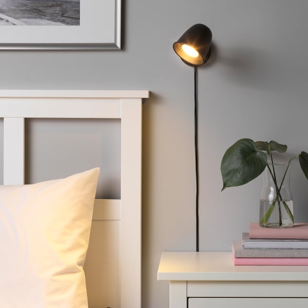 SKURUP Wall lamp, black