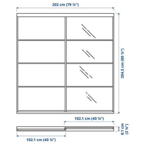 Illustration with measurements for the product: SKYTTA.