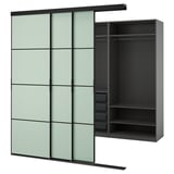 SKYTTA / PAX Walk-in wardrobe with sliding doors
