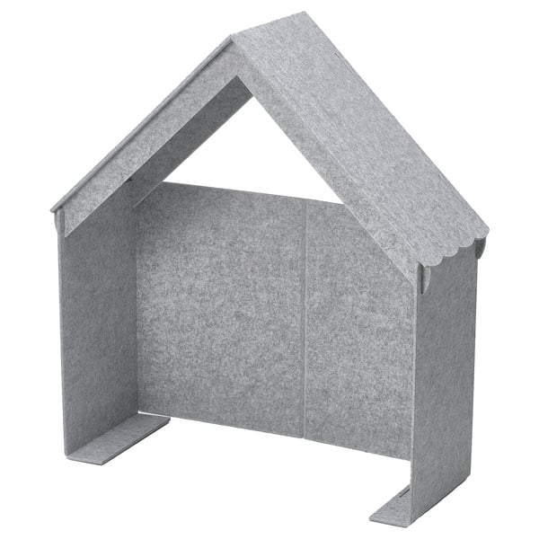 SLÄKT Bed accessory, house shaped/gray