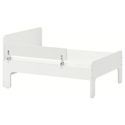 SLÄKT / NATTAPA Ext bed frm w guard rl+slat bd base