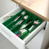 SMÄCKER Flatware tray, bright green, 31x26 cm