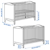 SMÅGÖRA Crib, white, 60x120 cm