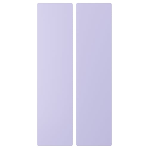 Two vertical rectangular storage doors, light purple, smooth finish.