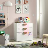 SMÅSTAD / PLATSA 3-drawer dresser, white/white, 60x42x63 cm