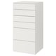 SMÅSTAD / PLATSA 6-drawer dresser, white/white, 60x57x123 cm