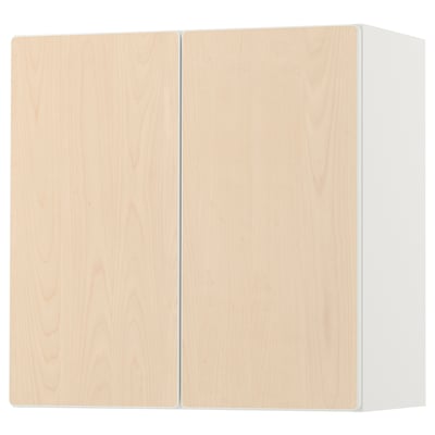 SMÅSTAD Wall cabinet, white birch/with 1 shelf, 60x32x60 cm
